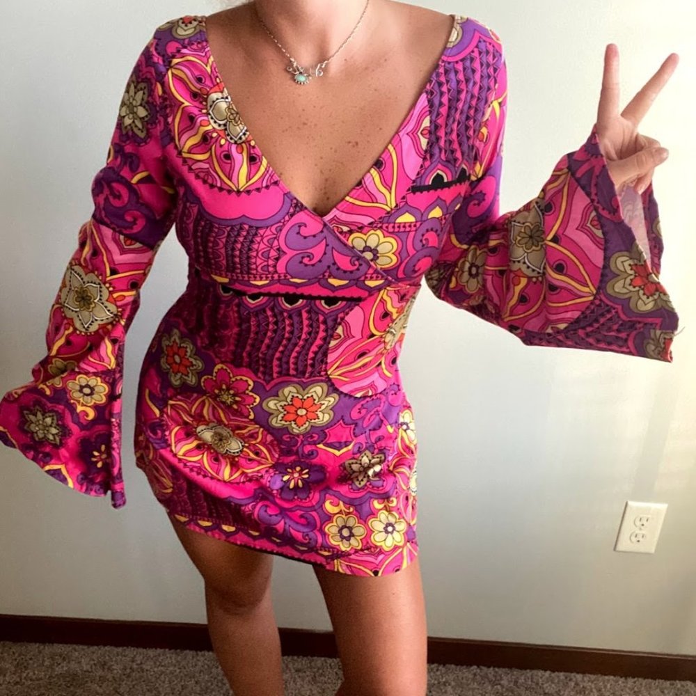 70s Inspired Mini Dress